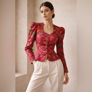 Nu Mode Toronto Vintage Blazer ✨ Luxe Sheen Structured Jacket Fits M